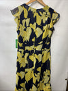 Tommy Hilfiger Womens Chiffon Flutter Sleeve Hem V-Neck Midi Formal Dress Size 8