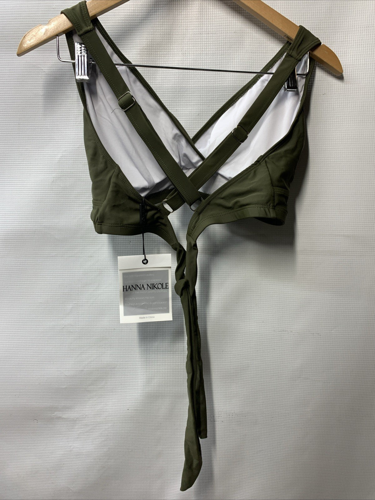 Hanna Nikole Bikini Sets for Women Plus Size Front Strappy Two Piece Suit 14W GR
