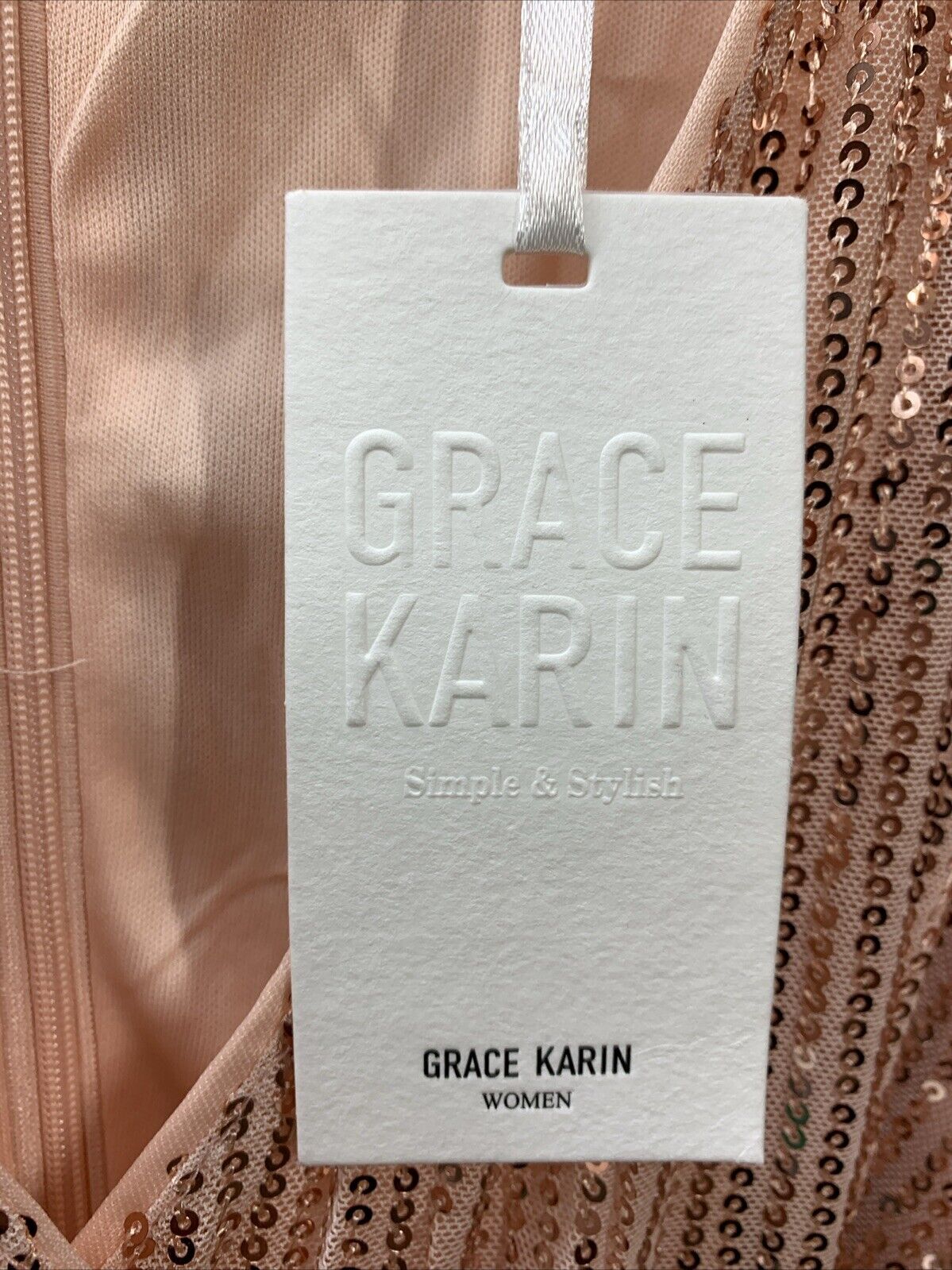 GRACE KARIN Sparkly Sequin Party Club Night Dress Wrap V-Neck Bodycon Cocktail L