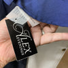 Alex Evenings Women's Short Taffeta Portrait Collar Formal Dress Blue Size 12