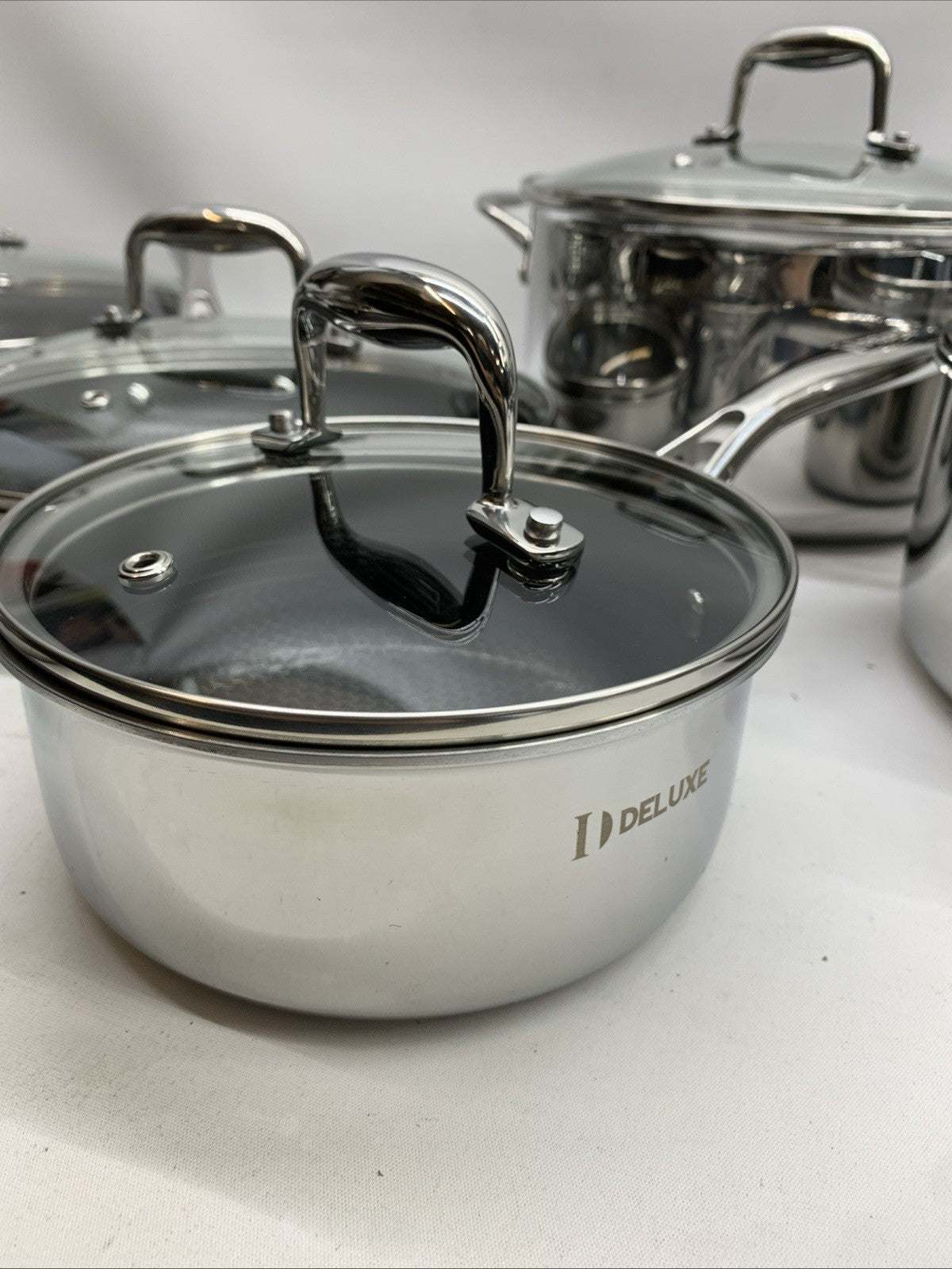 Deluxe 13 Piece Hybrid Ceramic Nonstick Stainless Steel Cookware Set Cooking