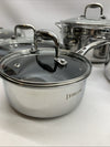Deluxe 13 Piece Hybrid Ceramic Nonstick Stainless Steel Cookware Set Cooking