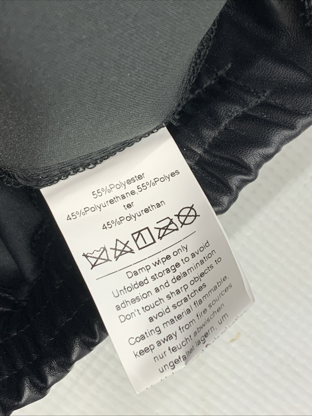 Grace Karin Women's Pleather Pull Up Elastic Waist Skort Size L Casual Black