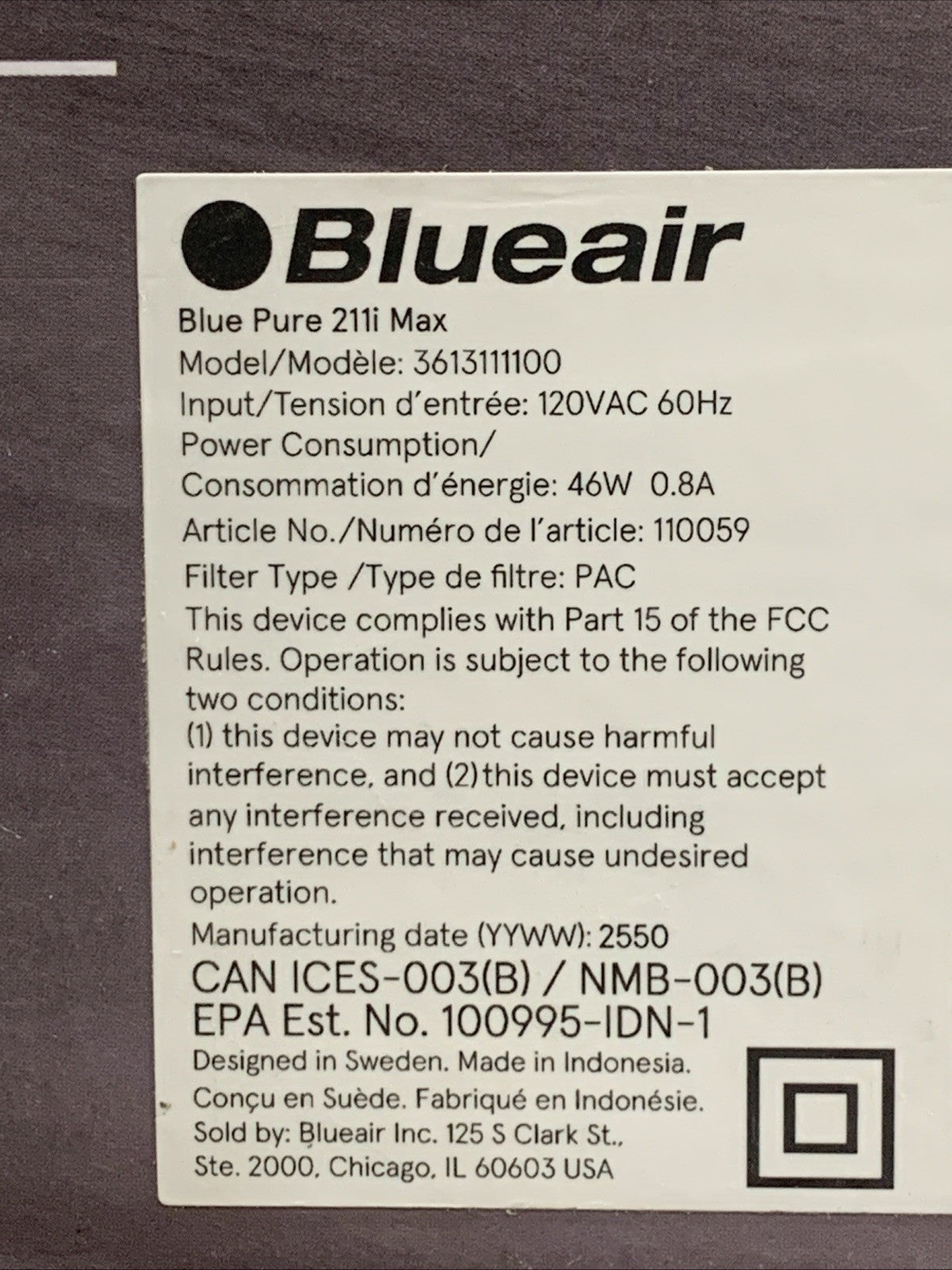 BLUEAIR Air Purifiers for Large Rooms Cleans 3,048 Sqft In One Hour, HEPA Silent
