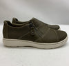 Clarks Womens Caroline Grace Shoes Olive Suede Size 8.5M Round-toe Comfort Flats