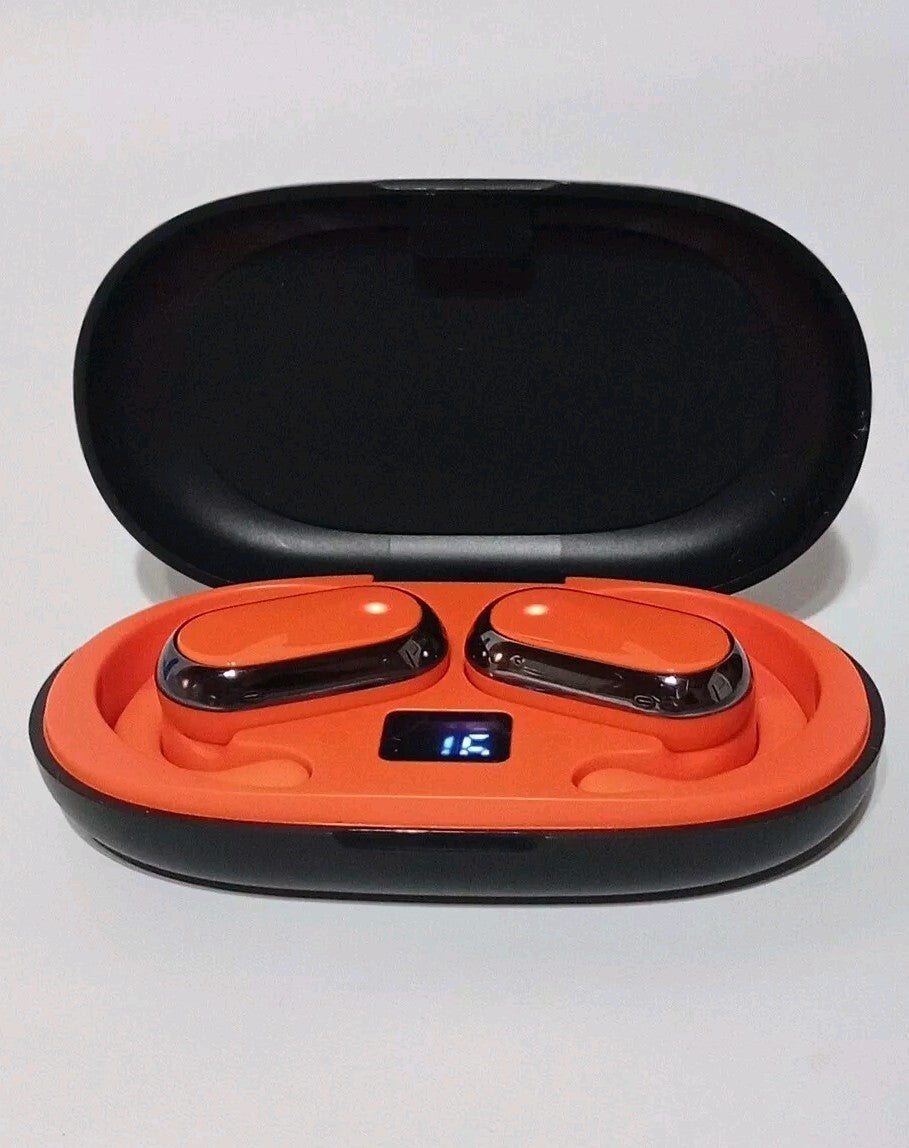 Open-ear Wearable Stereo Wireless Earphone With Adjustable Earhooks FW9 Orange