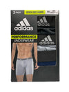 adidas Men's Performance Long Boxer Brief Underwear Size XXL 3 Pack Underwear