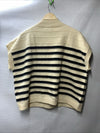 Grace Karin Womens Striped Sweater Vest Casual Cap Sleeve Knit Summer Size XL