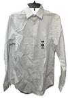 Calvin Klein Men Slim-Fit White Herringbone Non-Iron Dress Shirt Size 14.5 32/33