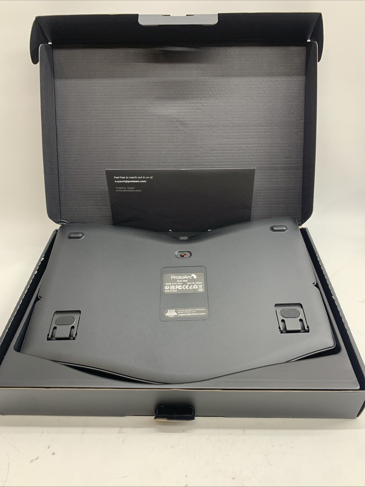 ProtoArc Wireless Ergonomic Keyboard, EK04 2.4GHz Wireless Ergo Keyboard Black