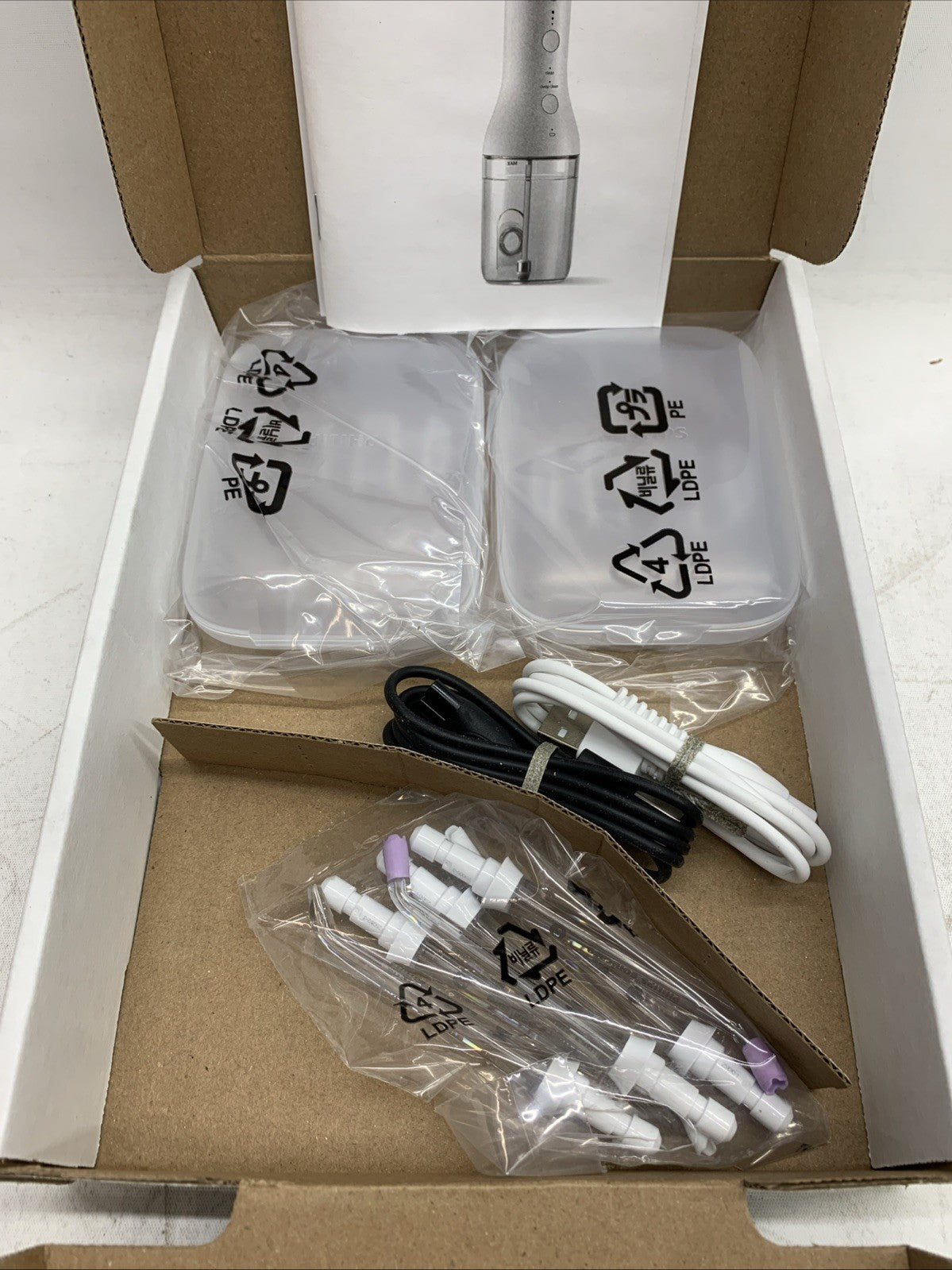 Philips Sonicare Cordless Power Flosser Dual Pack Black & White Oral Irrigator