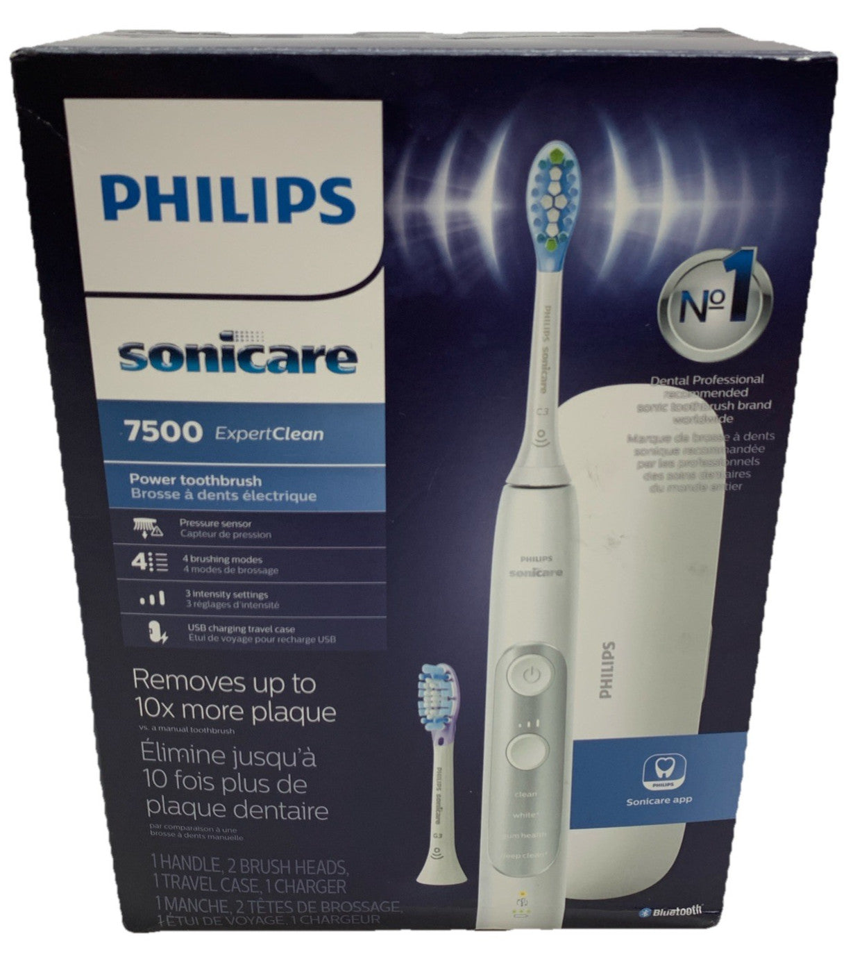 Philips Sonicare Expertclean 7500 Rechargeable Power Toothbrush HX9690/06 White