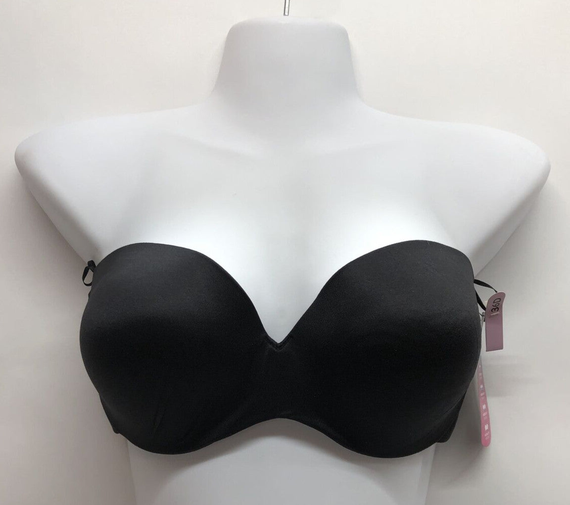 Maidenform 9417 Love The Lift Custom Lift Strapless Multiway T-shirt Bra Black