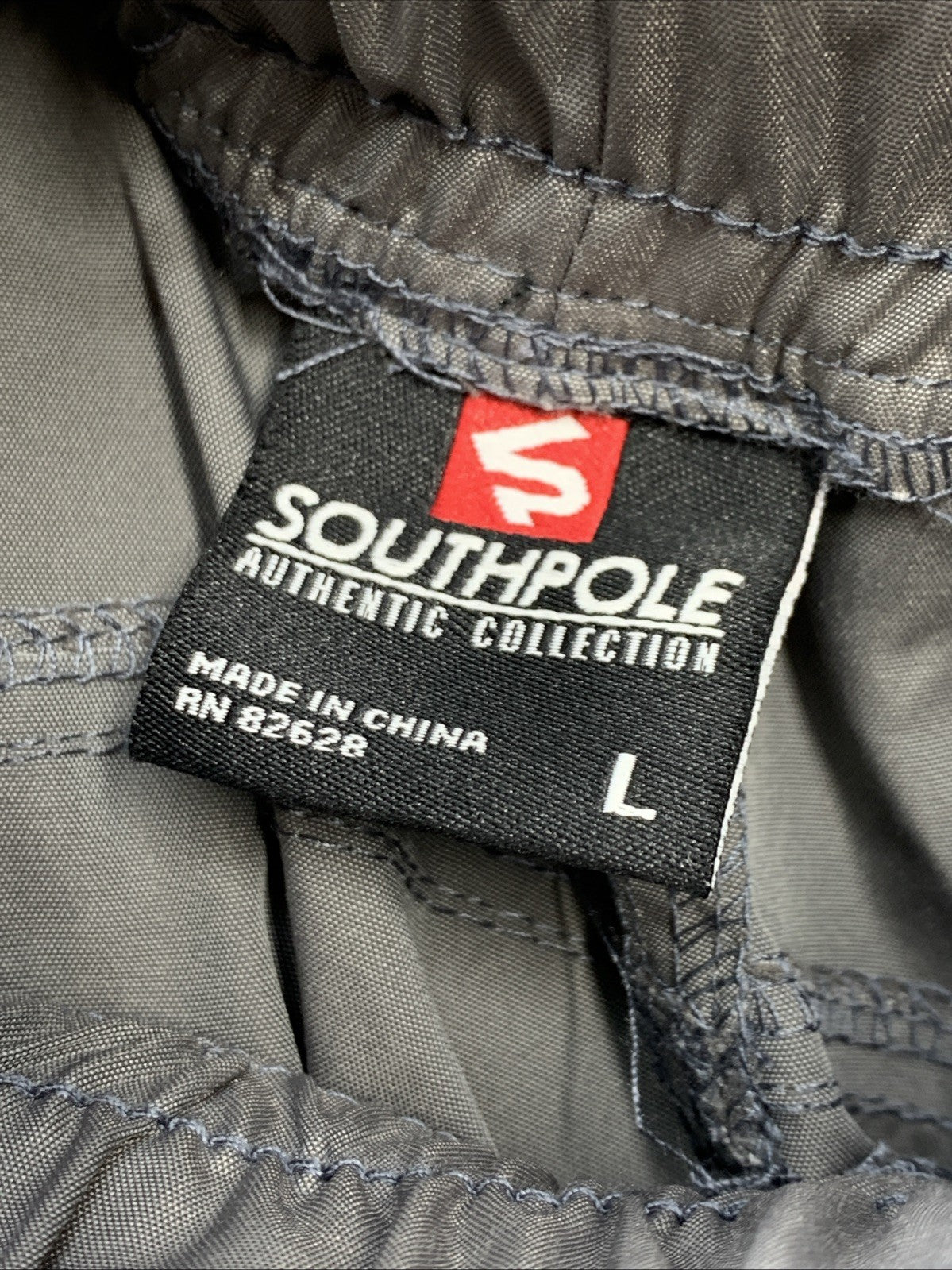 Southpole Men's Basic Tech Woven Track Jogger Pants Quick Dry Size Large Gray