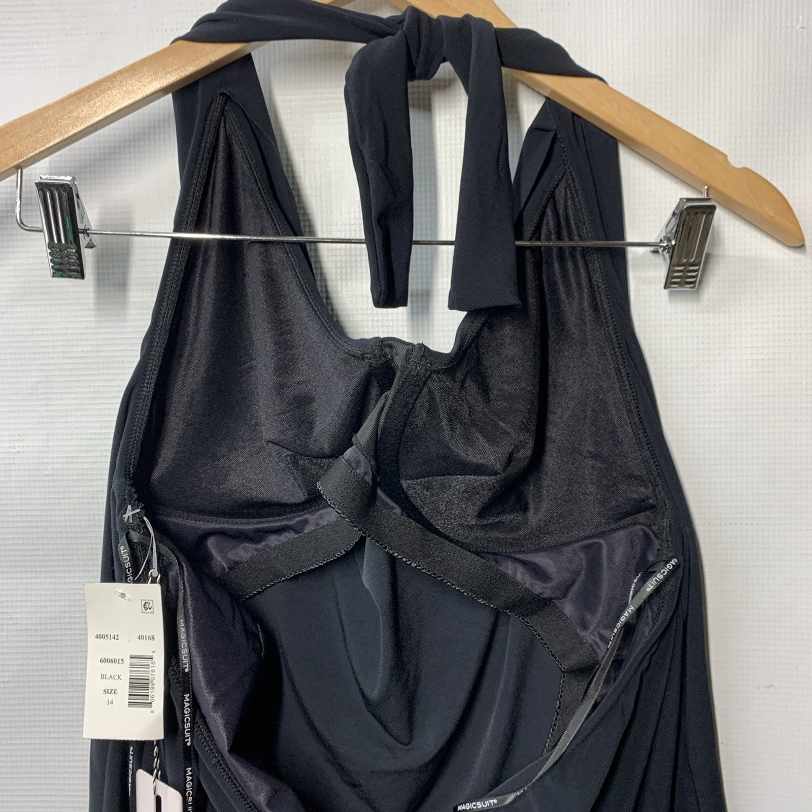 Magicsuit Women's Black Sophie Shelf Bra Size 14 Tankini Top Swimwear 6006015