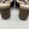 Sanctuary Women's Leather Cafe and Black Brisk Heeled Sandals Size 5.5 Slip-on