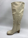 Coutgo Womens Faux Suede Knee High Boots Side Zipper Chunky Heel Stretch Winter