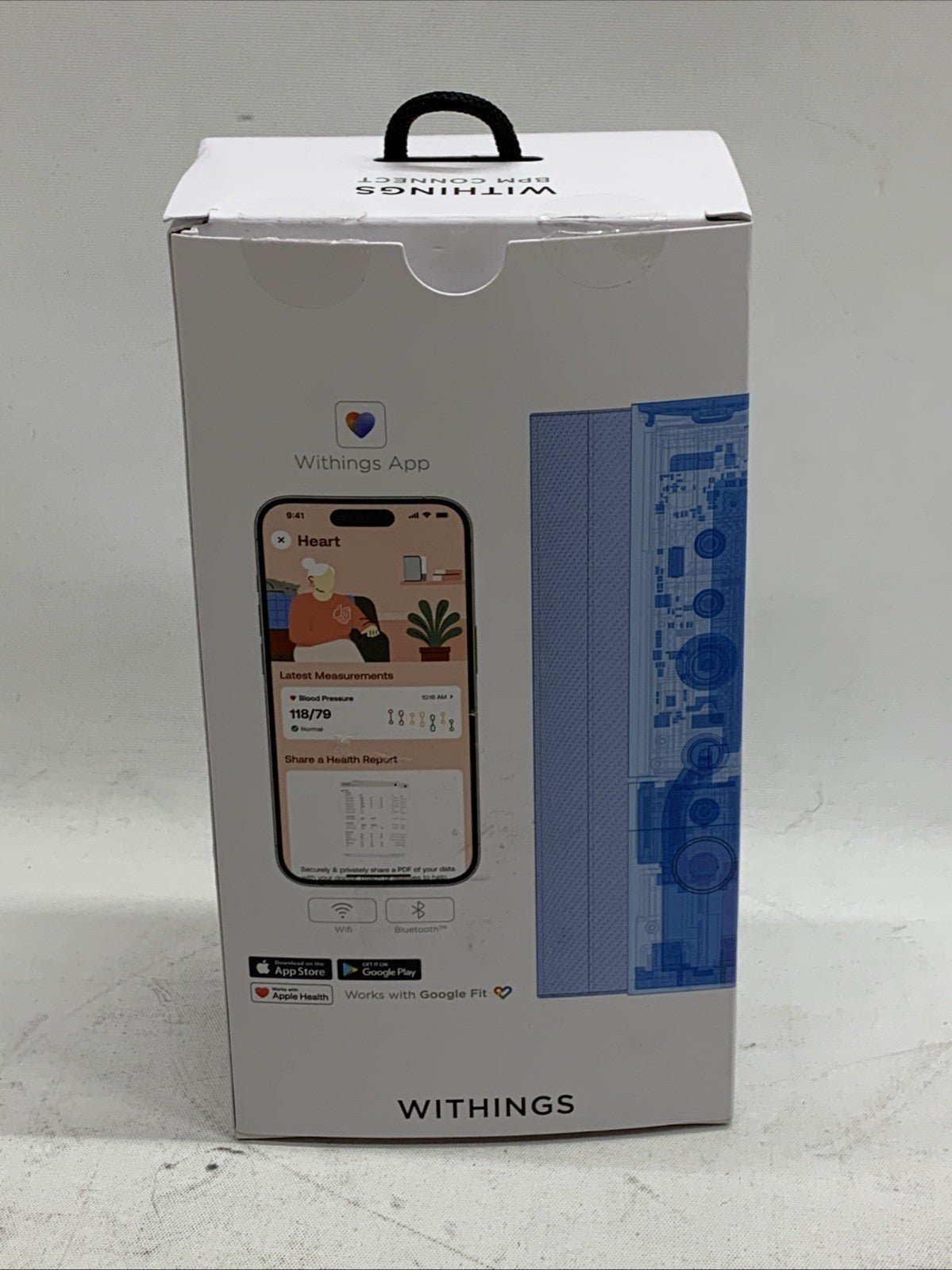 Withings BPM Connect Smart Blood Pressure Monitor Clinically Validated Gray/Whit