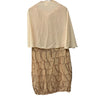 Gold sequined mother of the bride dress by Grace Karin, formal size 18, elegant gown for wedding or special occasion.