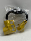30AMP Male to 50AMP Female RV Trailer Cord Dogbone Adapter With Reset Yellow