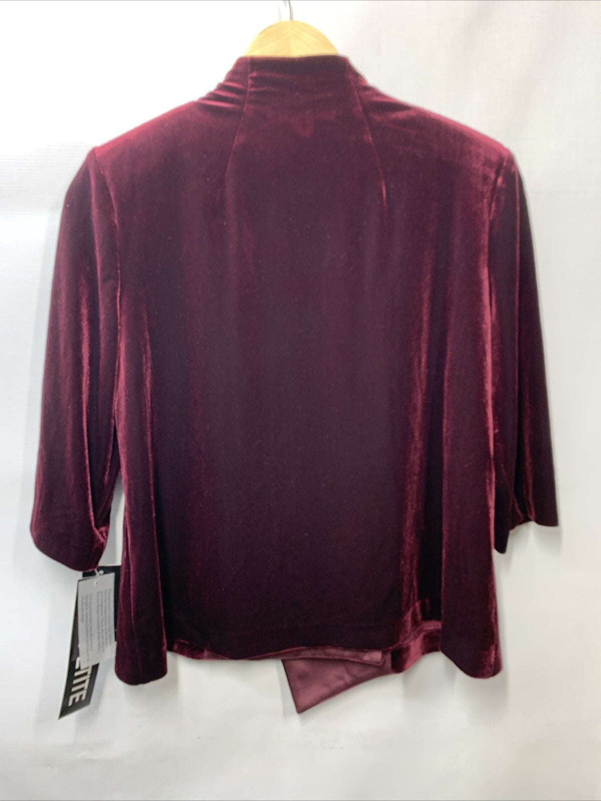 Alex Evenings Womens Velvet Asymmetric Pointed Hem Blouse Shirt Size SP 8291957