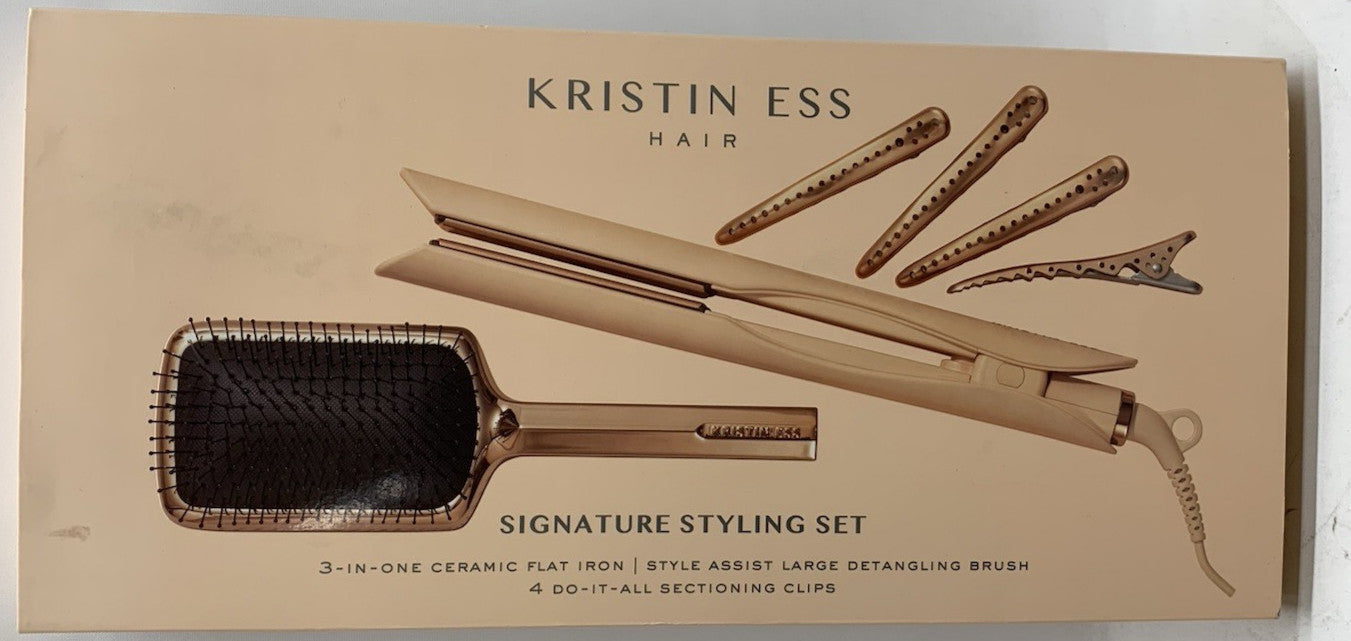 Kristin Ess Hair Signature Styling Set 3-in-1 Ceramic Flat Iron 4 Heat Settings