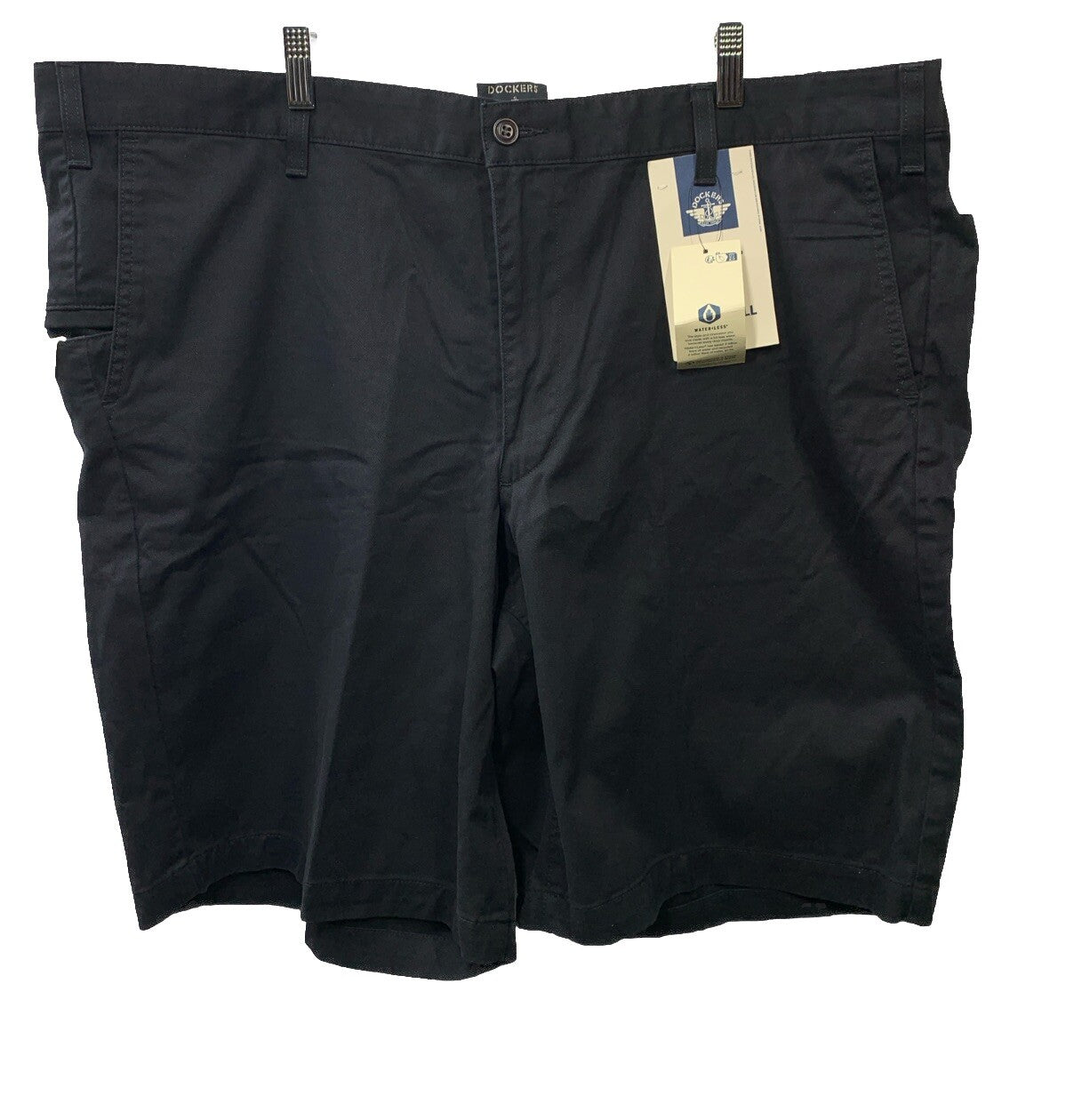 Mens Shorts Dockers Big & Tall Perfect Classic Fit Shorts Size 46 Black w/Pocket