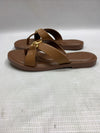 Aerosoles GAIA Tan Leather 293 Sandal Size 6.5M Open Toe Crisscross Strap Slipon