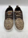 Ortho Comfort Shoes Womens 6.5 Fashion Sneakers Leopard Brown Fabric Lace Up