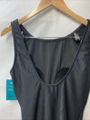 Maxine Of Hollywood Size 16 Solid Texture Spa High Neck Maillot Black UPF 50+
