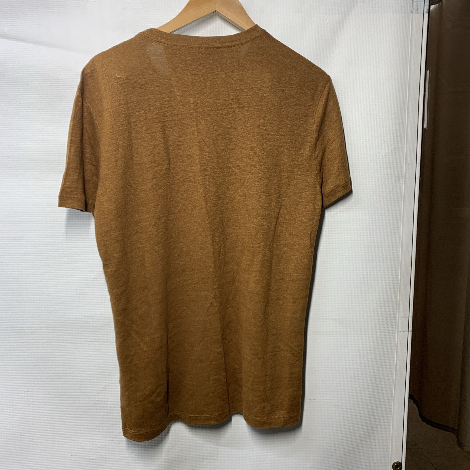 JOHN VARVATOS Linen Faded Peace Symbol Graphic Tee Shirt Mens Short Sleeve Small