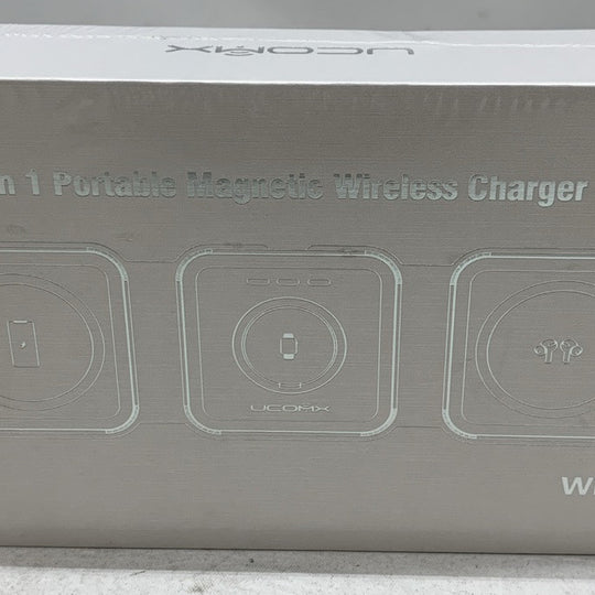 UCOMX Nano 3 in 1 Portable Magnetic Wireless Charger Black for Multple Device