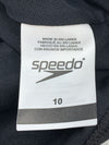 Speedo Standard Swimsuit One Piece Endurance Ultraback Solid Black Swimwear 10