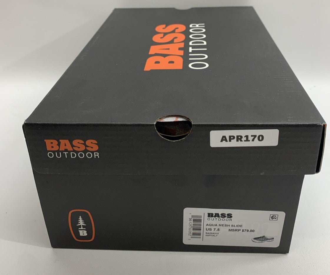 Bass Outdoor Women's -Auqua Mesh Slide / Slip On - Asphalt: BA22A310 Size 7.5