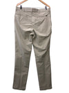 Banana Republic Men's Flat Front Long Khaki Pant 34x34 Cream Gray Loop Waist