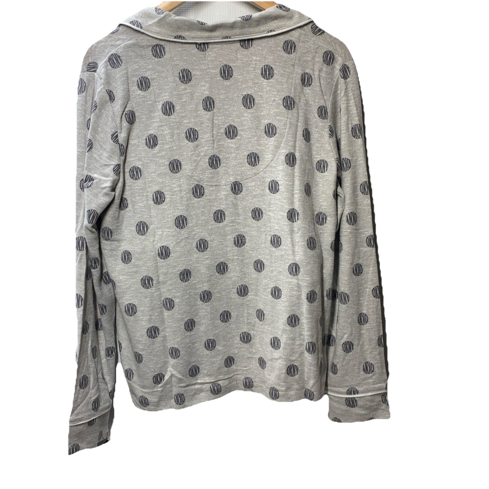 DKNY Long Sleeve Notch Shorty Sleeping PJ Set Gray Size medium with Pockets