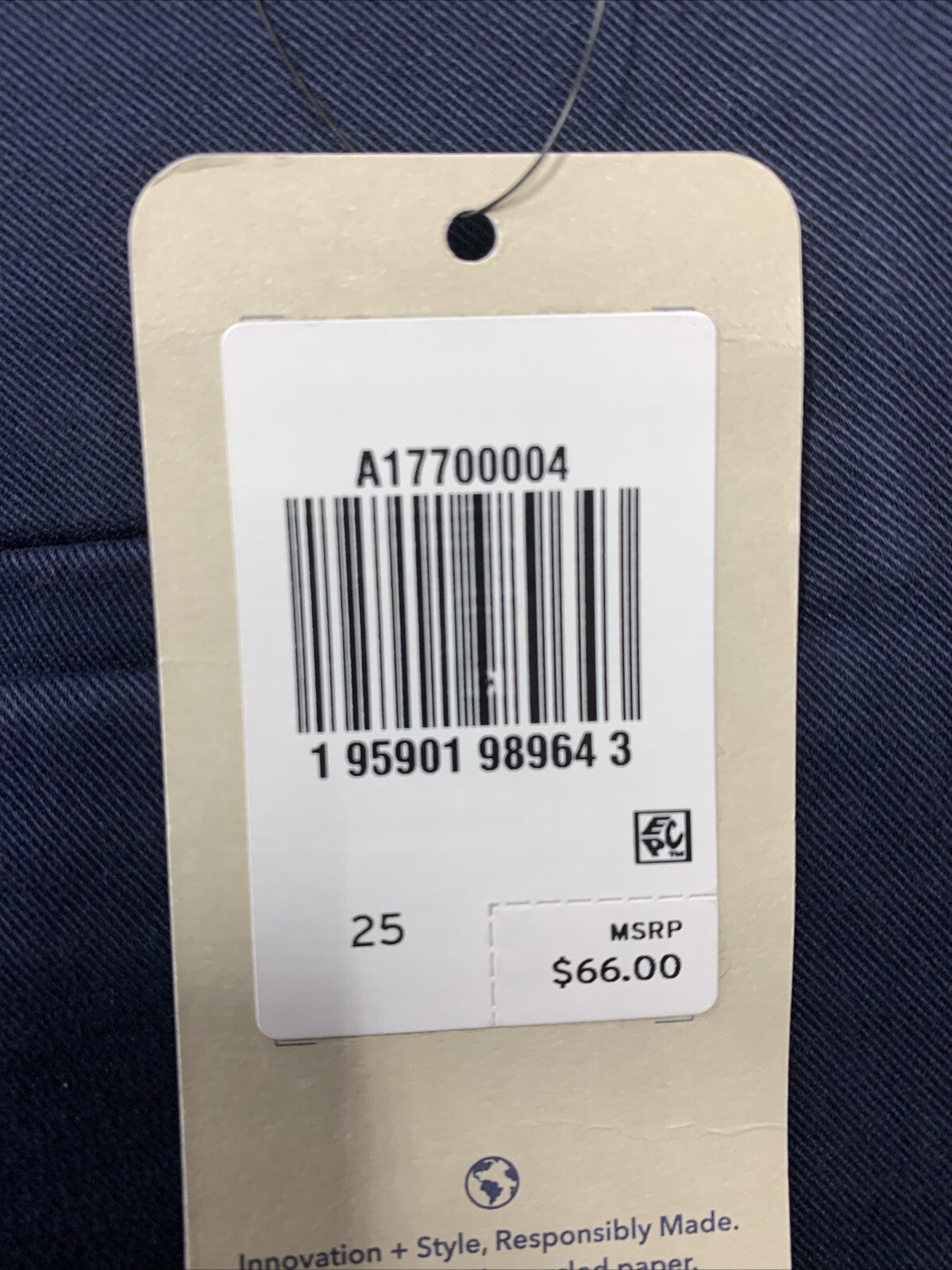 Dockers Women's Slim Fit Ankle Refined Long Pant Navy Blazer A17700004 Size 25