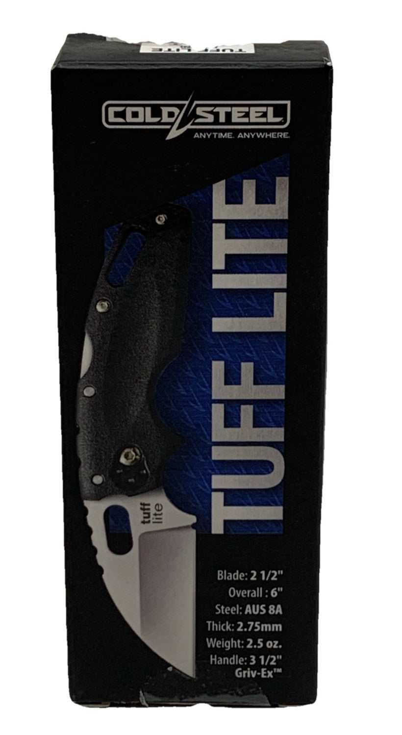 ColdSteel Tuff Lite Plain Edge Drop Point Folding Pocket Knife 20LT 2-1/2