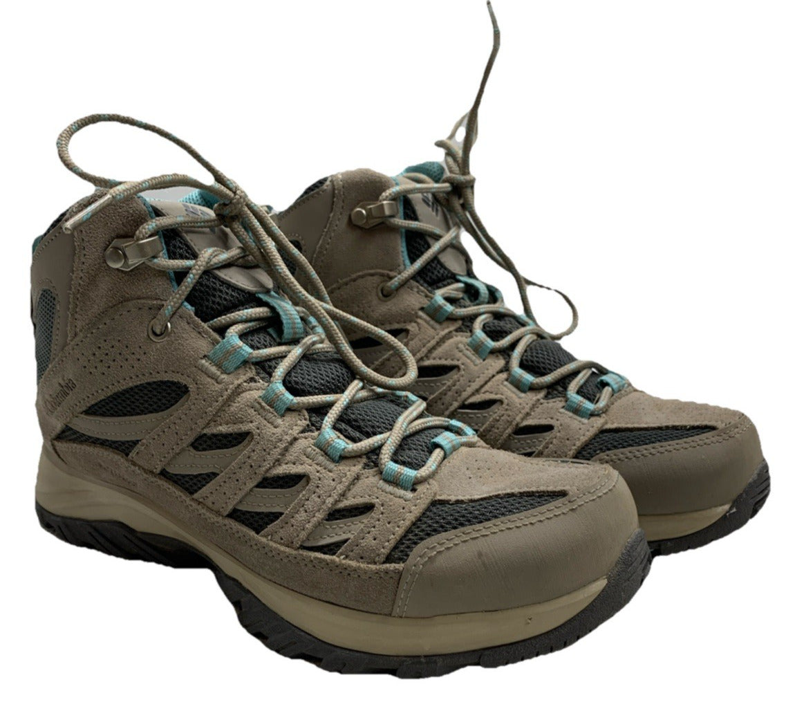 Columbia Crestwood Mid WP Waterproof Womens Hiking Boots Size 8.5 US Dark Grey