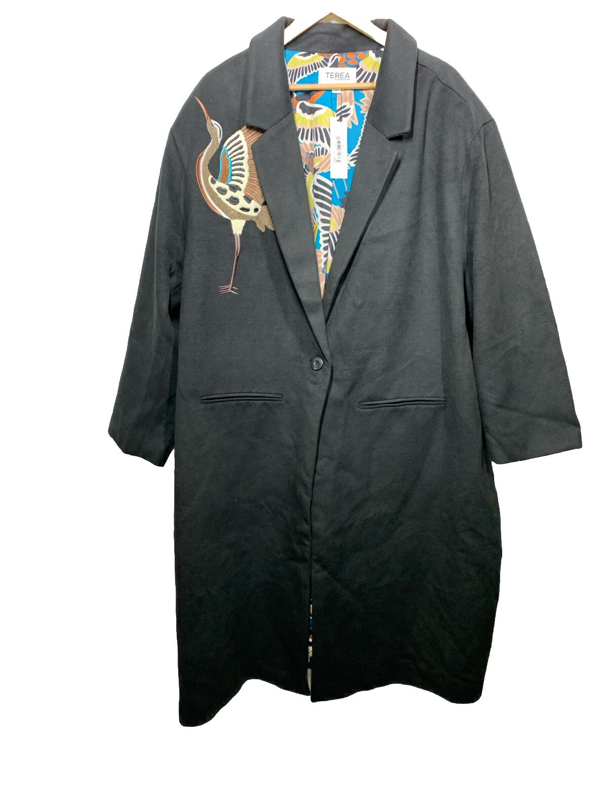 TEREA Women's Nicolette Belted Trench Coat 5XL Black Light-weight with Pockets