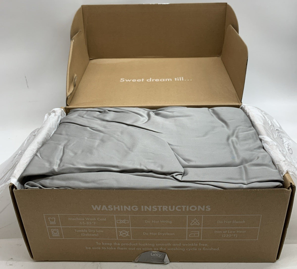 King Size Bamboo Sheets 4 Piece Sheet Set - 100% Rayon from Bamboo, Cooling Grey