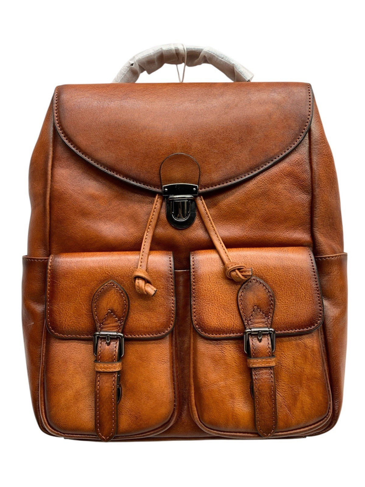 COOLCY Genuine Leather Backpack Purse Bag Brown for Women Vintage Rucksack Retro
