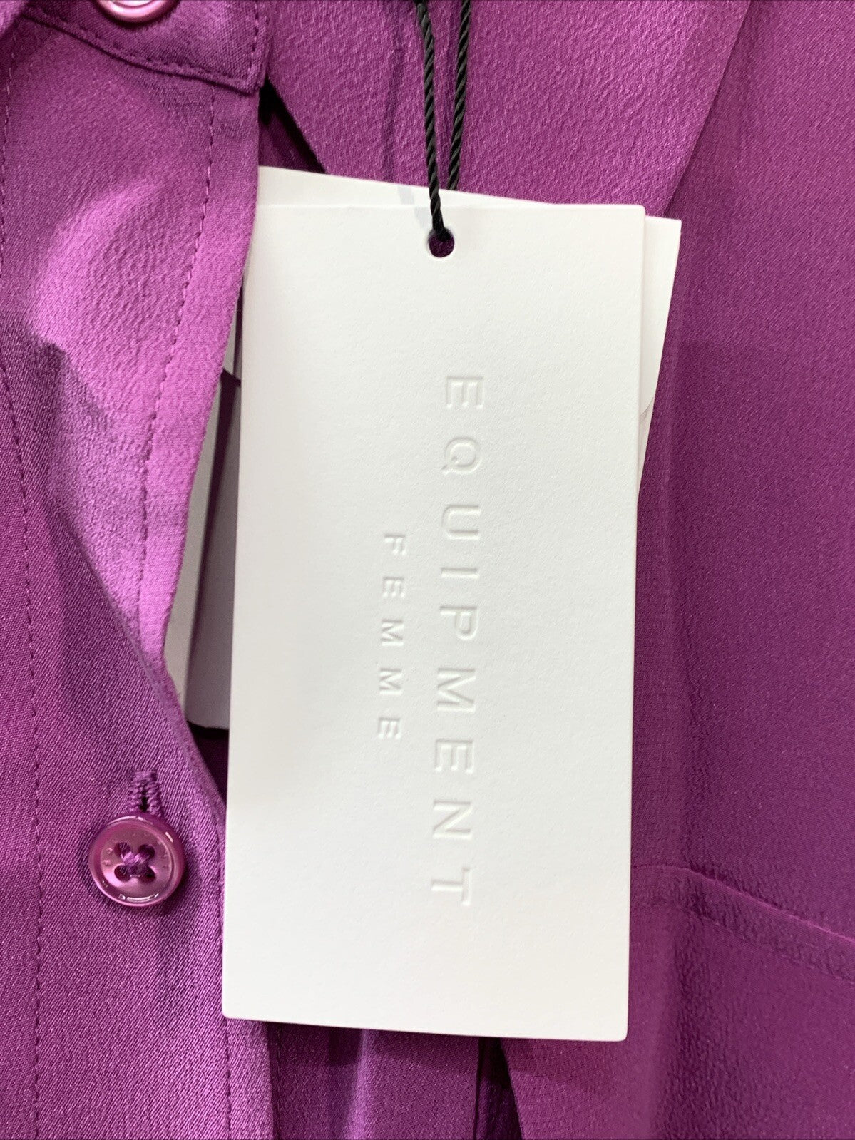 Equipment Women's Slim Signature Long Sleeve Top in Willowherb Size S Collared