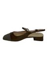 C.Paravano Women F11 Slingback Shoes Close Square Toe Flats Sandals Size 39(EU)