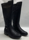 LifeStride Xtrovert-WC Women's Size 6.5 WC Black Leather Zipper Knee High Boots