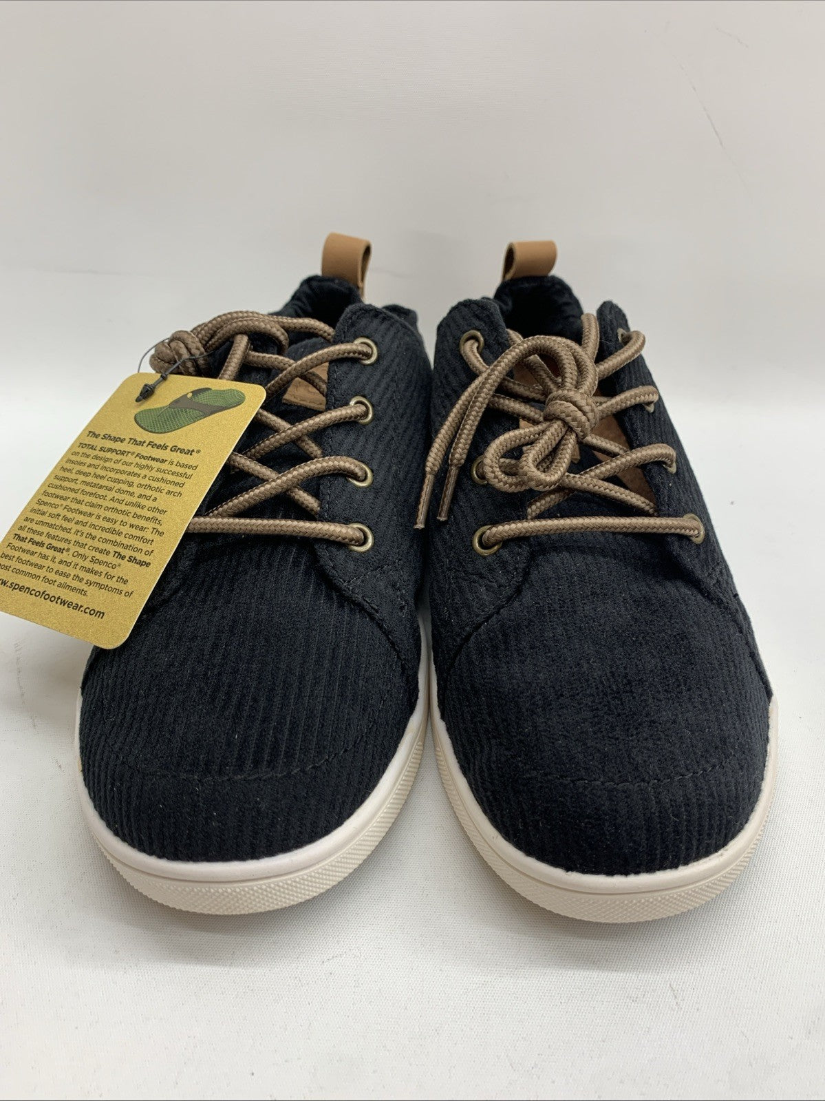 Spenco Women's Santa Clara Cozy Sneaker Black Size 9 Low-top Lace-up Shoes