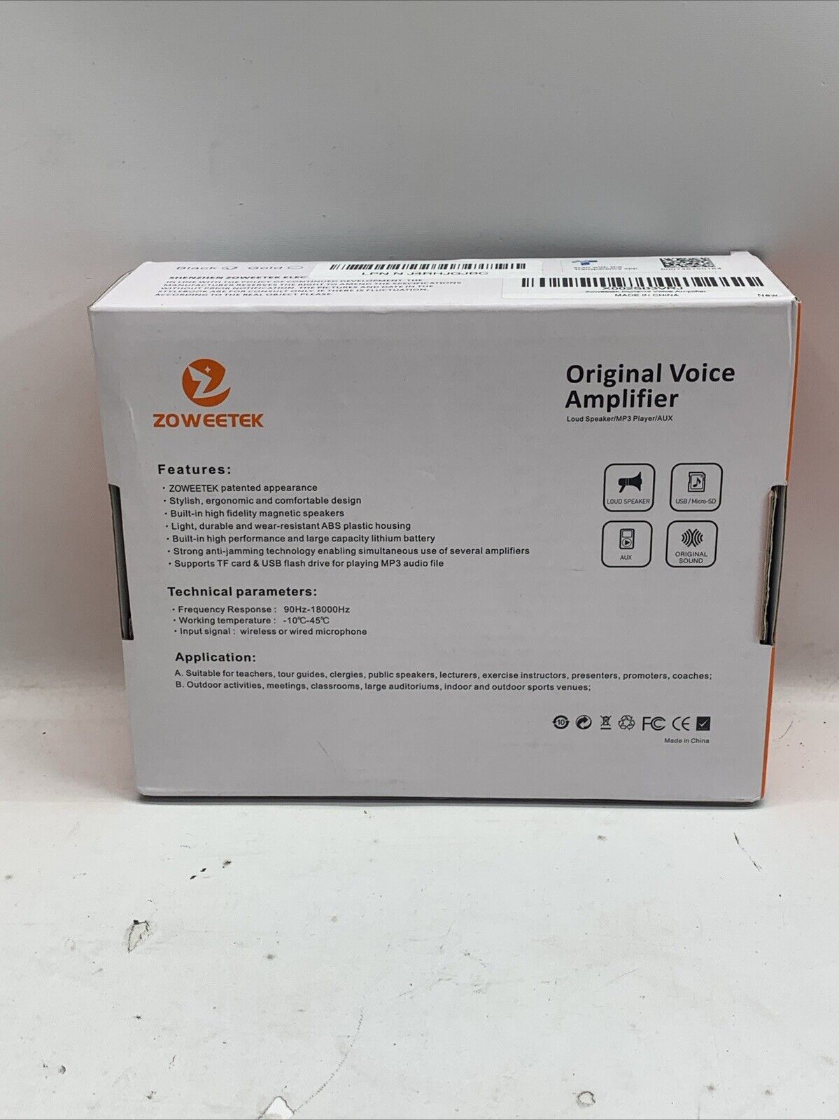 Zoweetek Original Voice Amplifier Model Z258 Portable PA System Loud Speaker/MP3