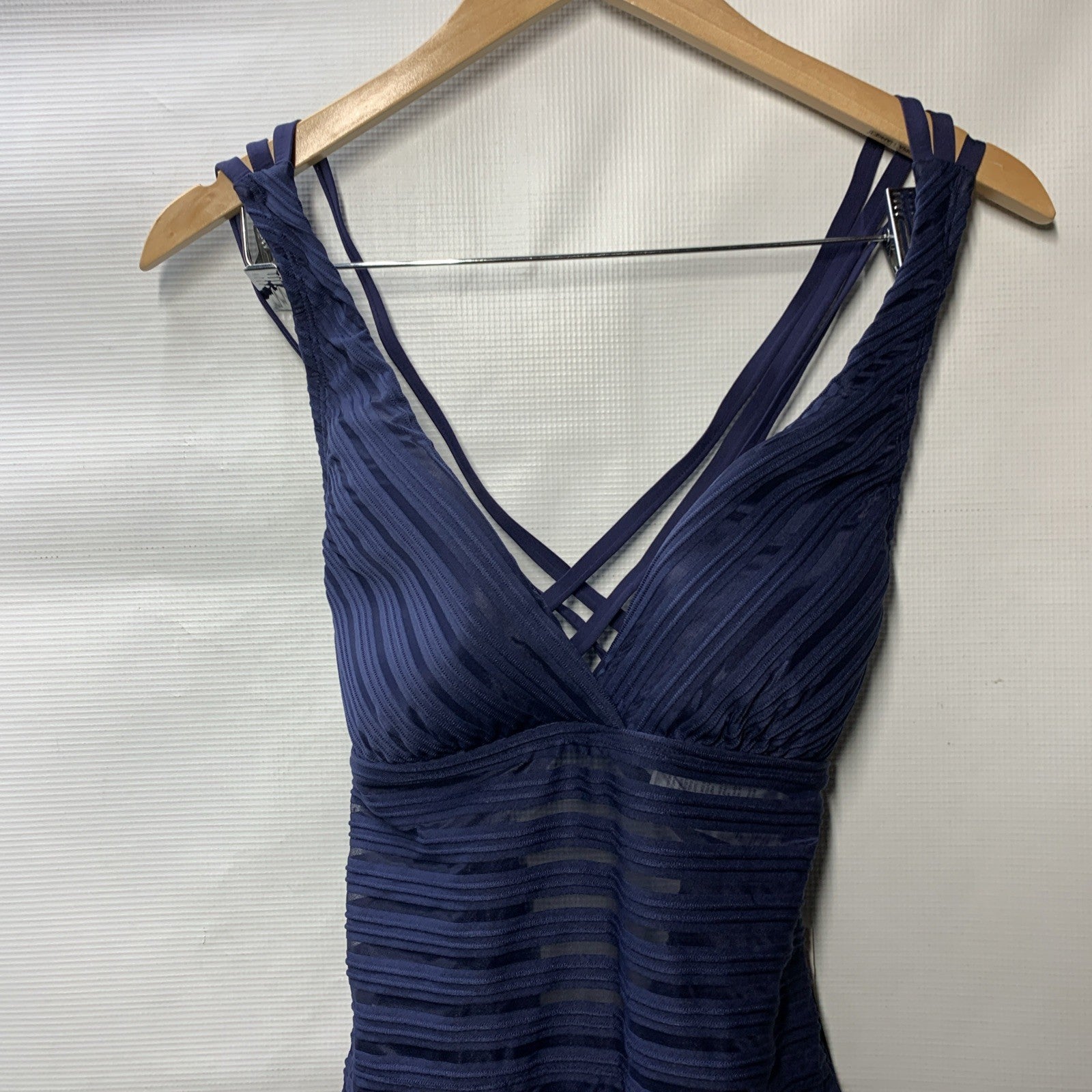 La Blanca women's multi-strap cross-back one-piece swimsuit in size 12 with stylish swimwear design and vibrant color.