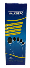 Walk Hero Medical Orthotic Insoles Men’s 5-5.5 | W 7-7.5 Grey for Work Boot/Shoe