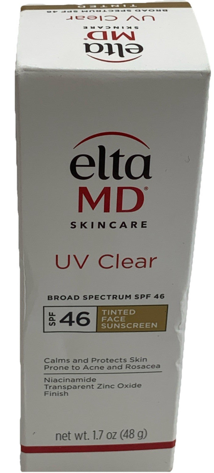 EltaMD UV Clear Tinted Broad-Spectrum SPF 46 Lightweight Oil-free Sunscreen 48g